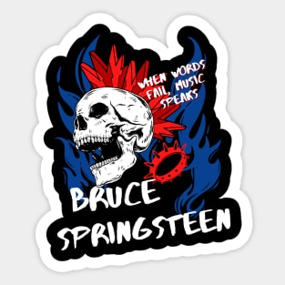 bruce ll music speaks Sticker